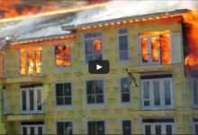 Escapando de um apartamento em fogo com estilo 32