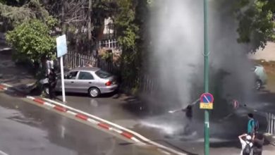 O que acontece em um acidente de carro com um hidrante na Israel 2