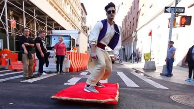 Aladdin e seu tapete mágico pelas ruas de Nova York 8
