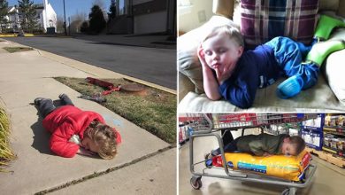 32 fotos divertidas que provam que as crianças podem dormir em qualquer lugar 6
