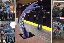 Artista adiciona monstros em Nova York (30 fotos) 10