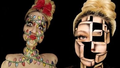Artista gasta 12 horas para criar essas ilusões torcidas em seu rosto (19 fotos) 33