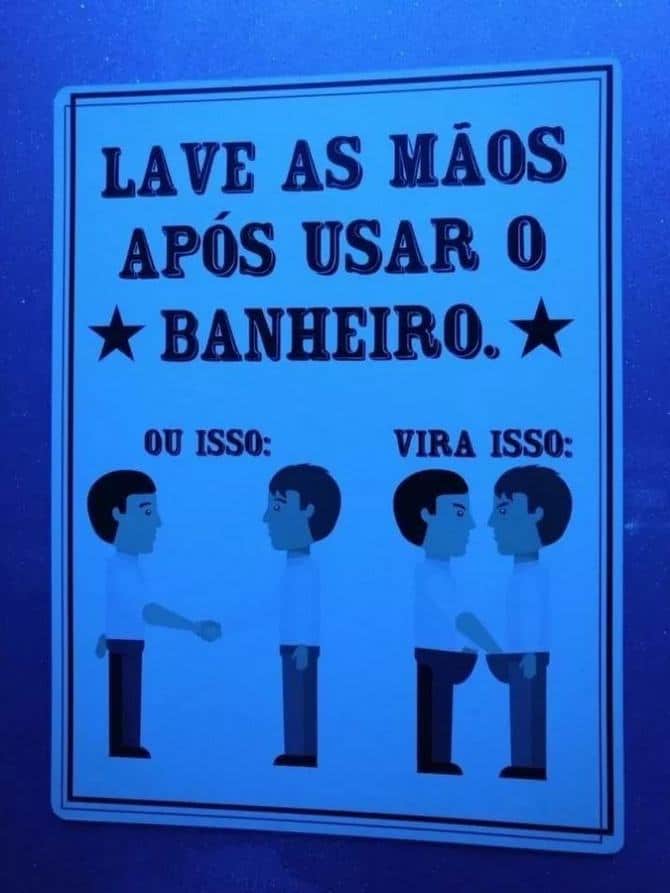 18 avisos engraçados que você só encontra nos banheiros brasileiros 12