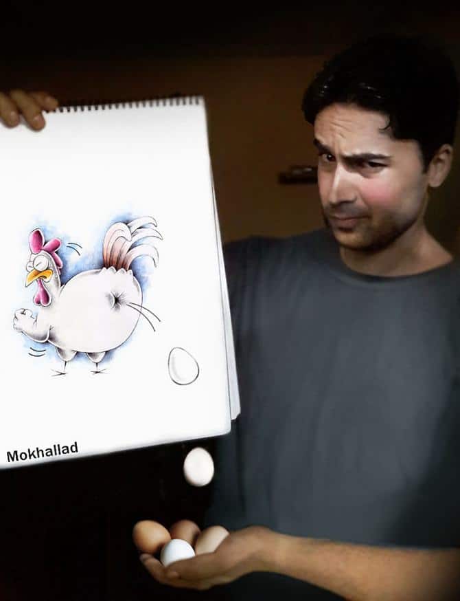 Mokhallad Habib é um farmacêutico que combinar desenhos com a vida real para fazer outras pessoas sorrir (20 fotos) 5
