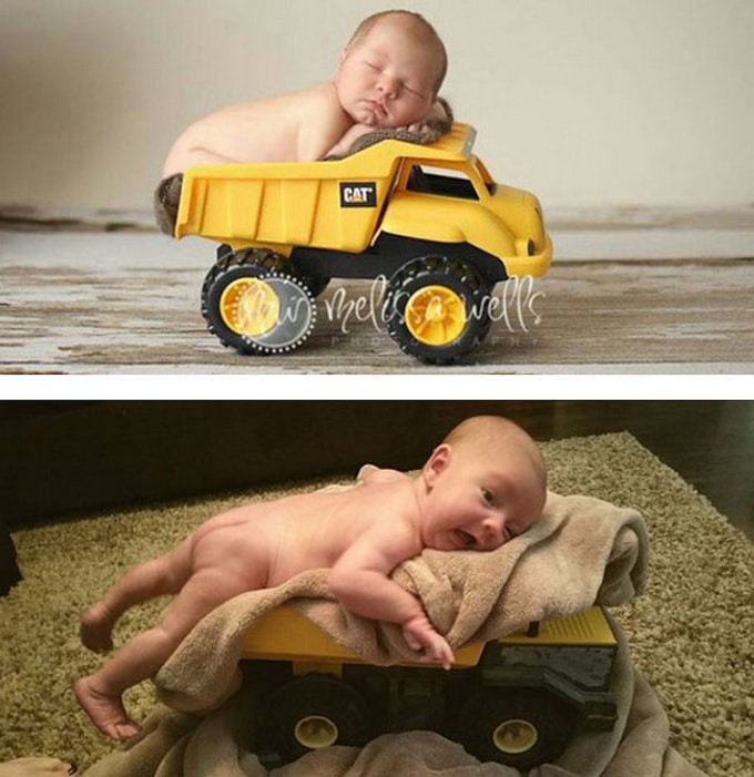 Expectativa vs realidade: Sessão de fotos com bebês (14 fotos) 10