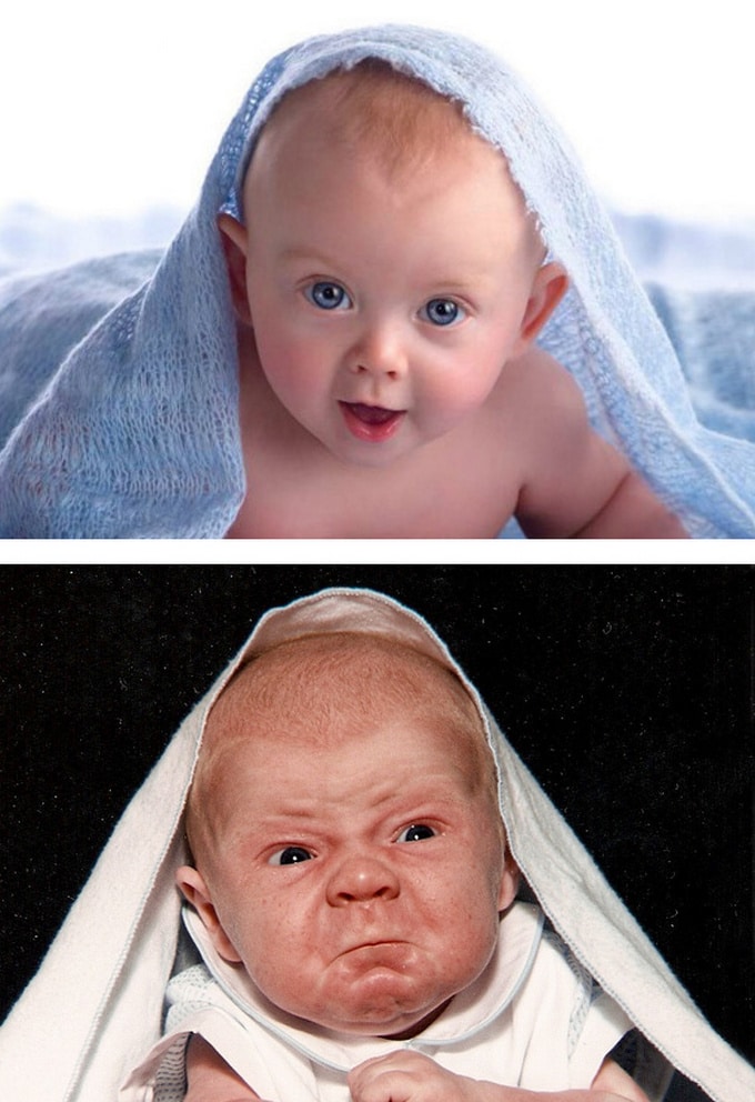 Expectativa vs realidade: Sessão de fotos com bebês (14 fotos) 12