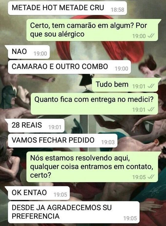 14 motivos de que o brasileiro nasceu para pedir comida pelo Whatsapp 10