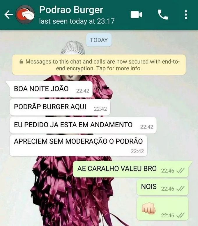 14 motivos de que o brasileiro nasceu para pedir comida pelo Whatsapp 11