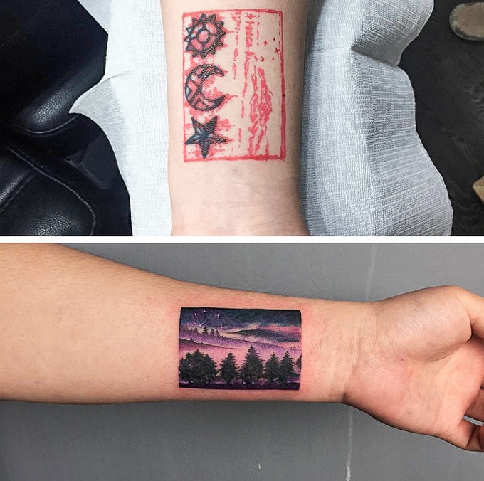 Qualquer tatuagem ruim pode ser transformada em uma pequena obra-prima (17 fotos) 11