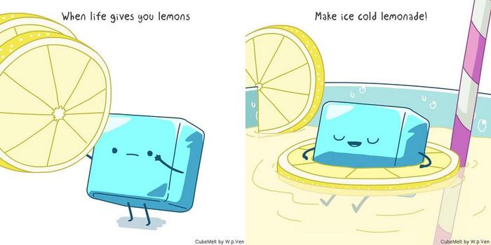 Uma história em quadrinhos sobre um cubo de gelo (36 fotos) 36