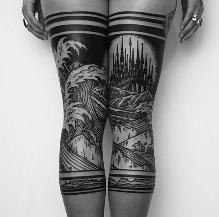 Algumas das mais incríveis tatuagens de pernas (43 fotos) 7