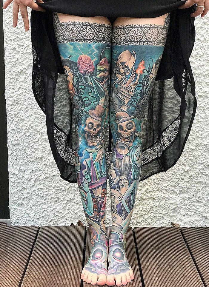 Algumas das mais incríveis tatuagens de pernas (43 fotos) 36