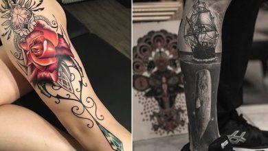 Algumas das mais incríveis tatuagens de pernas (43 fotos) 8