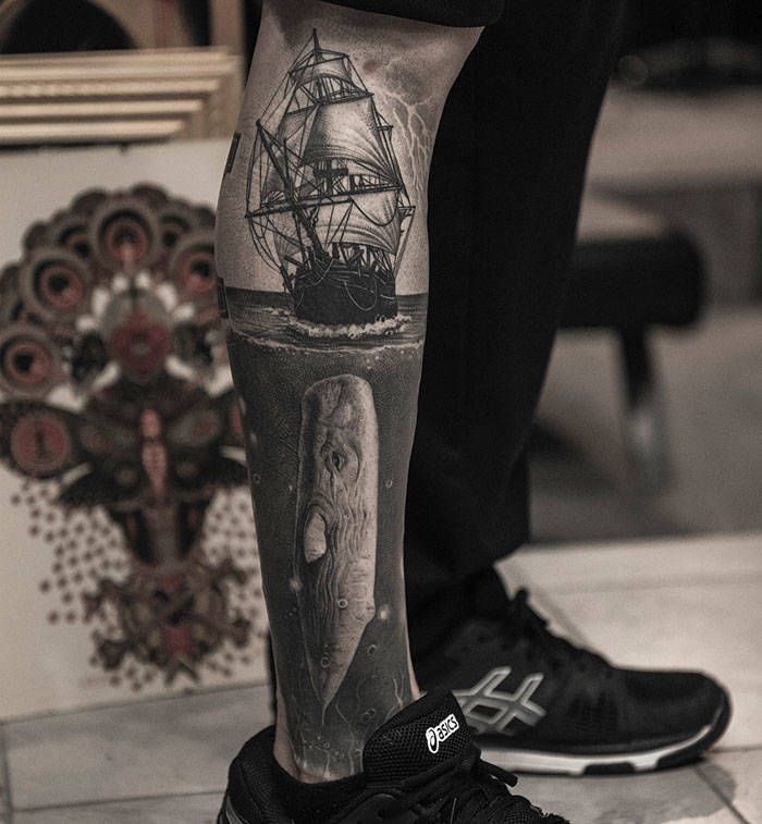 Algumas das mais incríveis tatuagens de pernas (43 fotos) 43