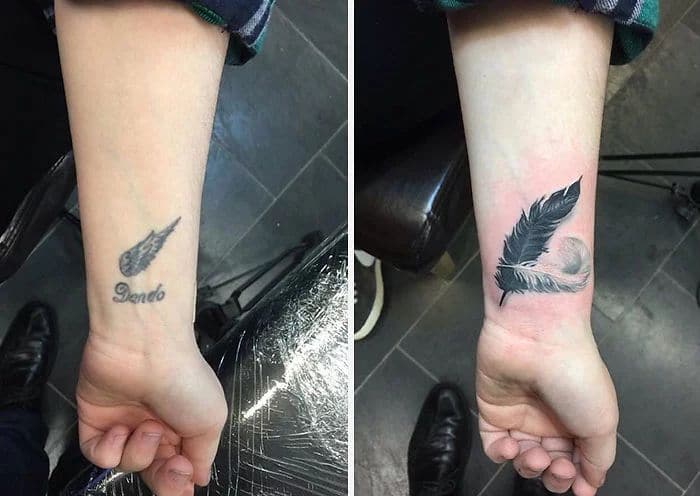 25 pessoas que cobriram suas tatuagens de seus ex de forma para lá de criativas 11
