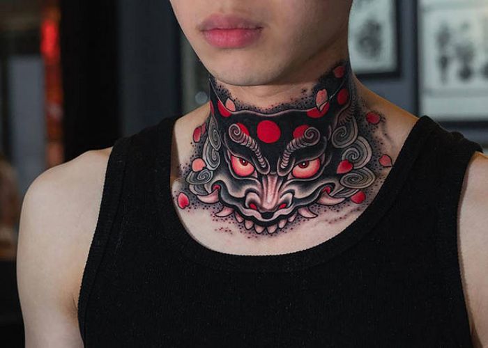 45 idéias inspiradoras de tatuagem para o pescoço e nuca 21