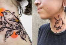 45 idéias inspiradoras de tatuagem para o pescoço e nuca 27