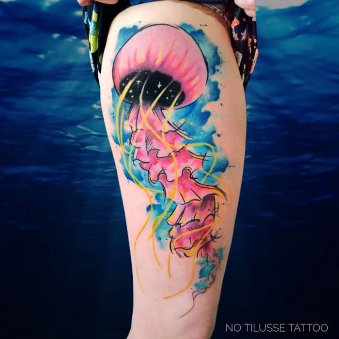 32 ideias de tatuagens estilo aquarela 5