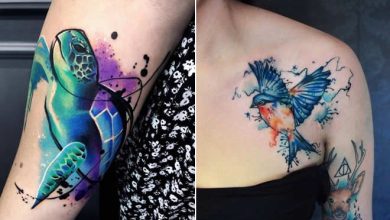32 ideias de tatuagens estilo aquarela 14