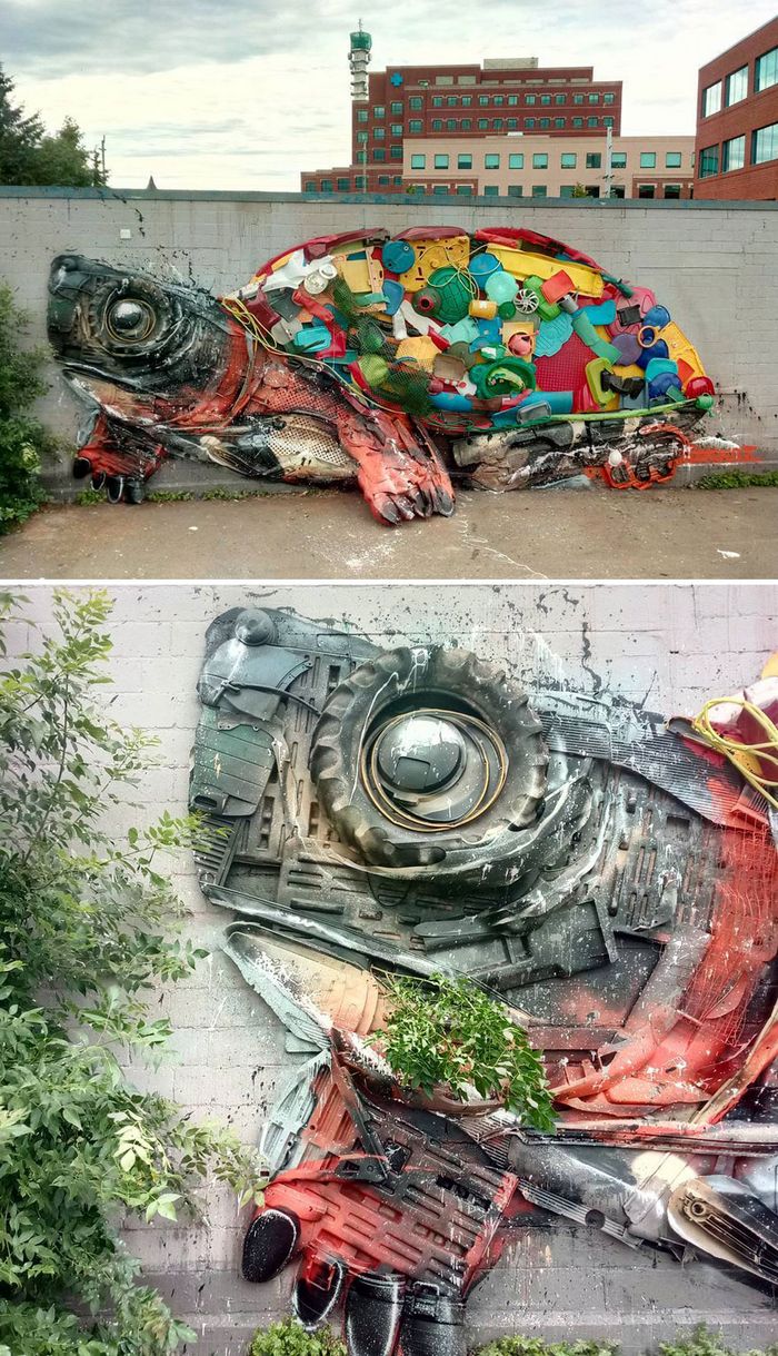 Artista transforma lixo em animais para nos lembrar sobre poluição 25