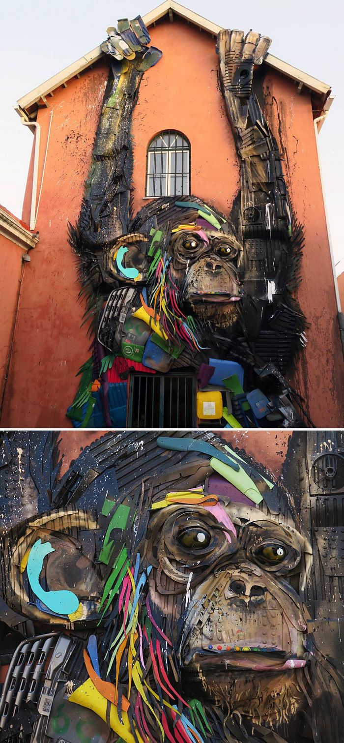 Artista transforma lixo em animais para nos lembrar sobre poluição 29