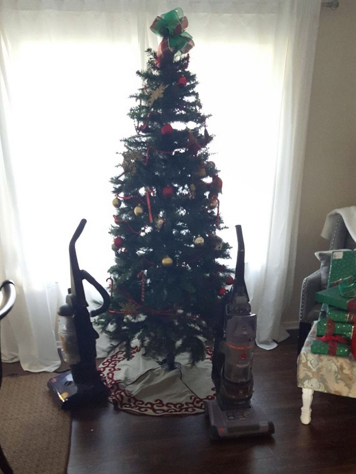 21 dicas genias de como proteger sua árvore de Natal dos animais de estimação 4