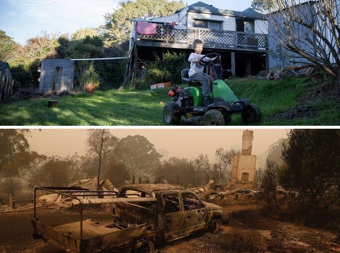 21 Antes e depois, fotos da Austrália mostram quanto dano os incêndios já causaram 11