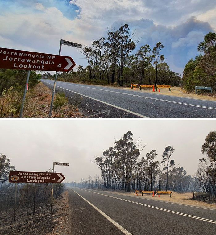 21 Antes e depois, fotos da Austrália mostram quanto dano os incêndios já causaram 13