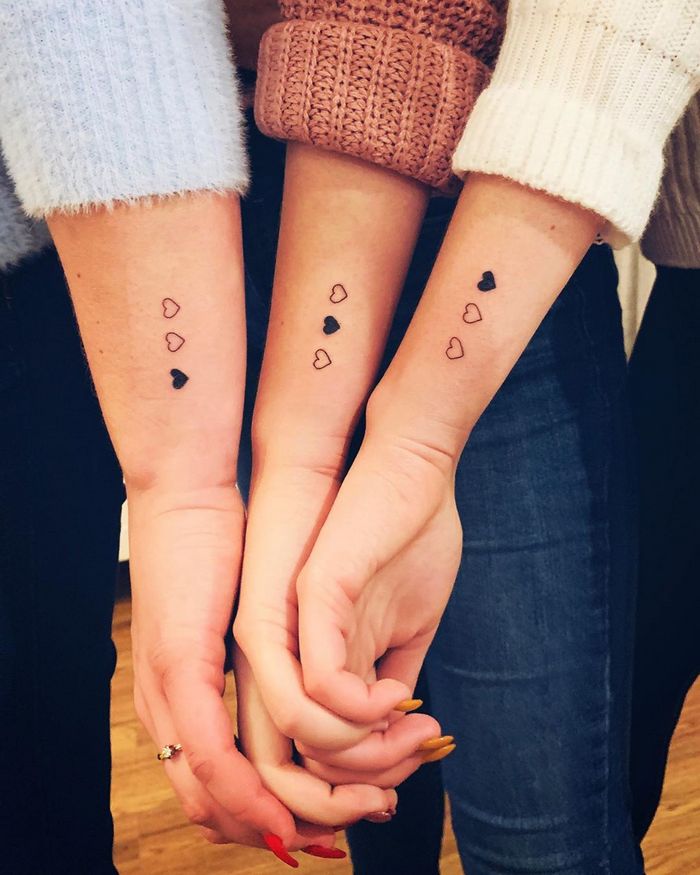 39 ideias lindas para tatuagens para irmãs e melhores amigas 8