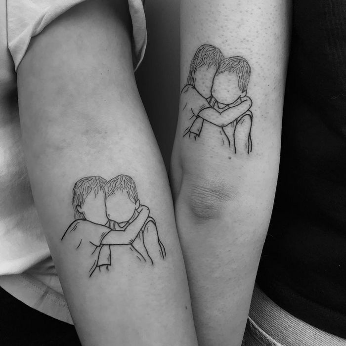 39 ideias lindas para tatuagens para irmãs e melhores amigas 19