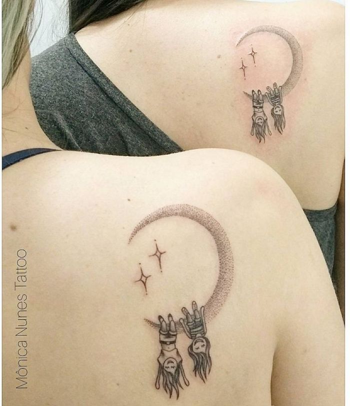 39 ideias lindas para tatuagens para irmãs e melhores amigas 24