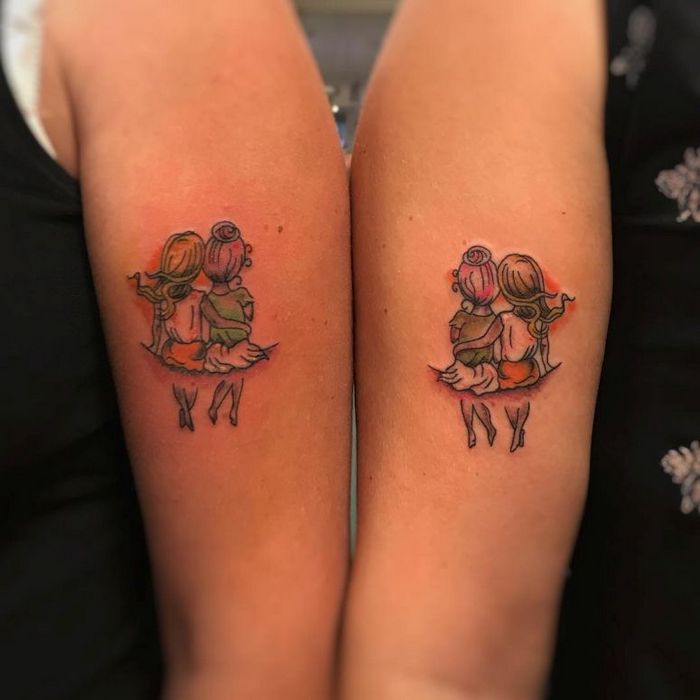 39 ideias lindas para tatuagens para irmãs e melhores amigas 31