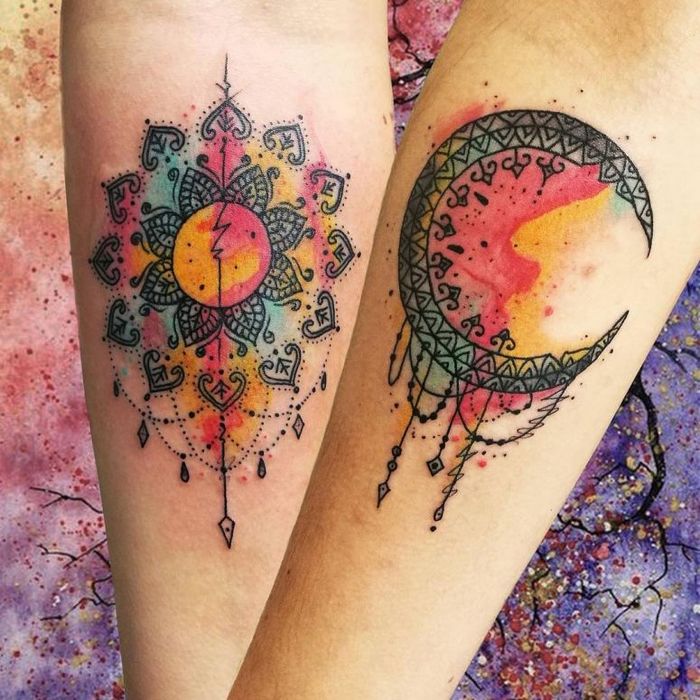 39 ideias lindas para tatuagens para irmãs e melhores amigas 32