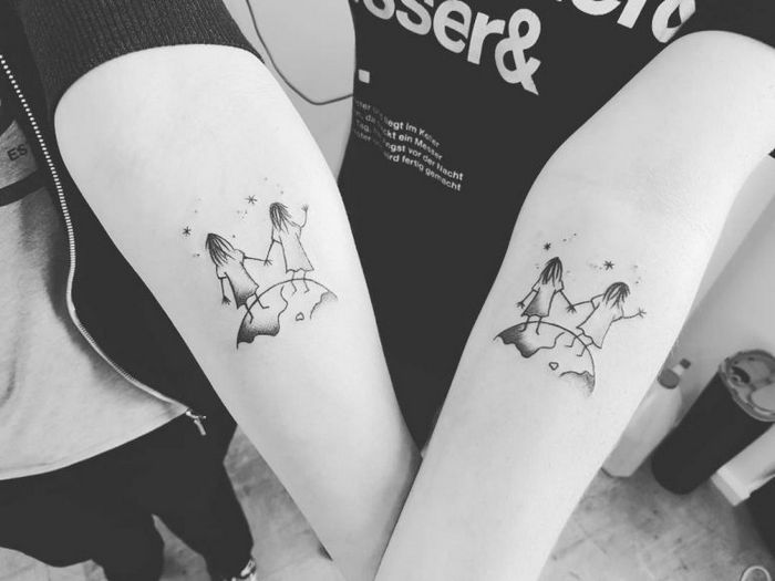 39 ideias lindas para tatuagens para irmãs e melhores amigas 35