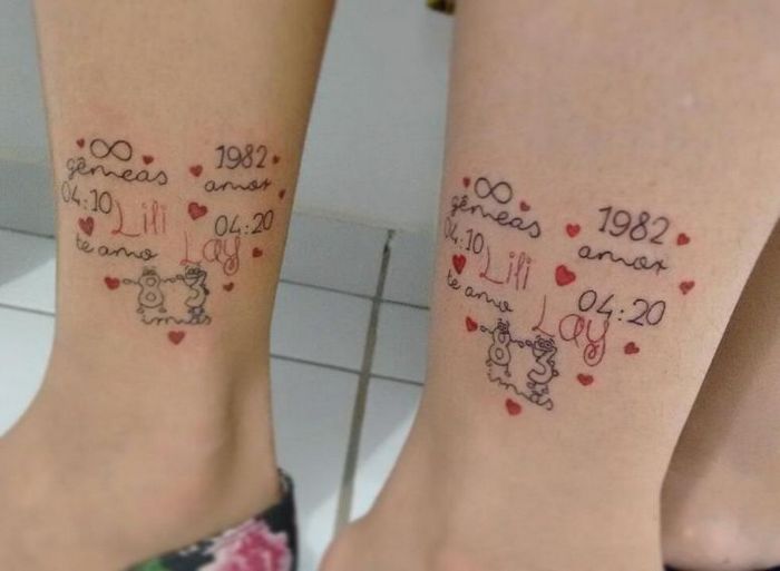 39 ideias lindas para tatuagens para irmãs e melhores amigas 37
