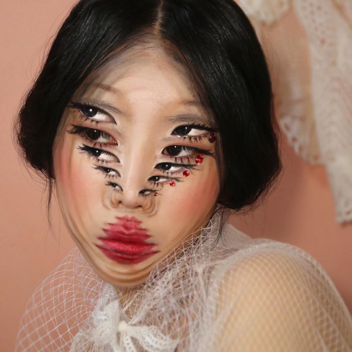 O que este artista faz com o rosto dela mexe seriamente com a sua mente (36 fotos) 3