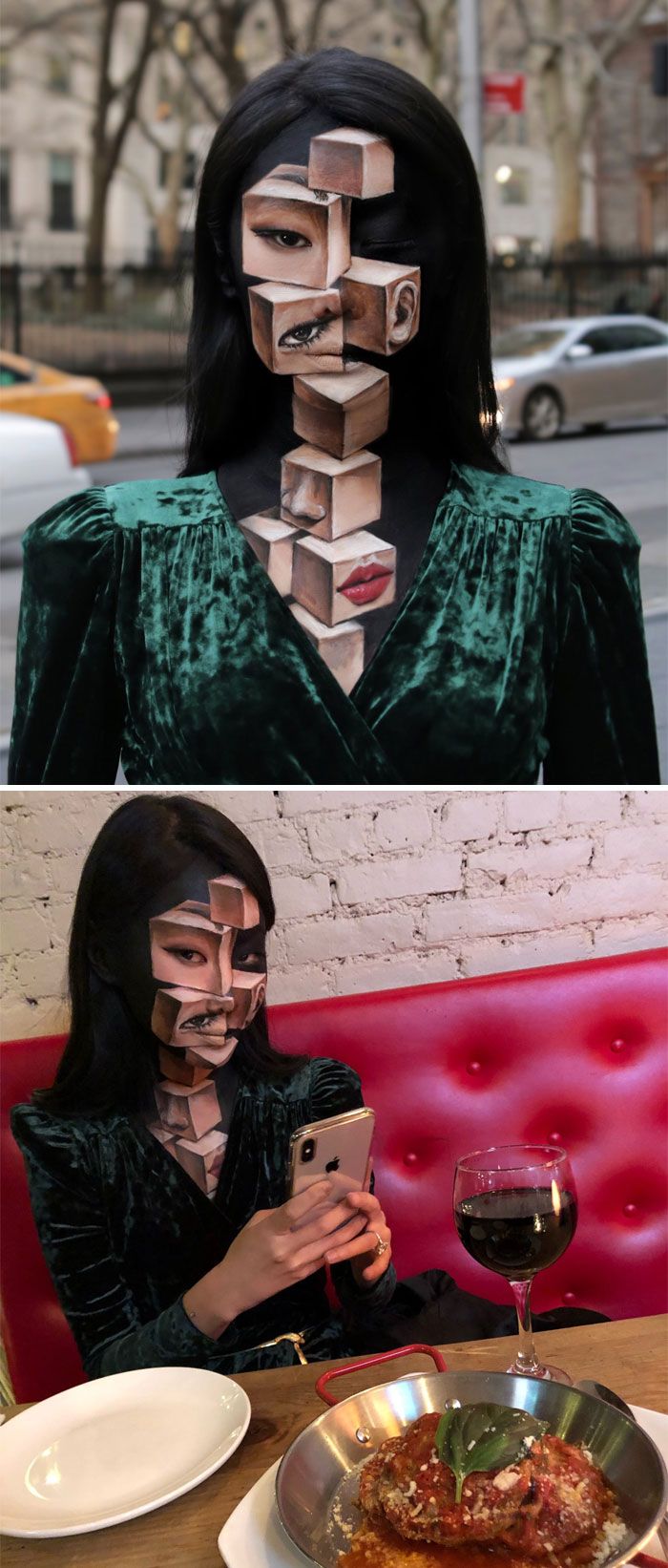 O que este artista faz com o rosto dela mexe seriamente com a sua mente (36 fotos) 12
