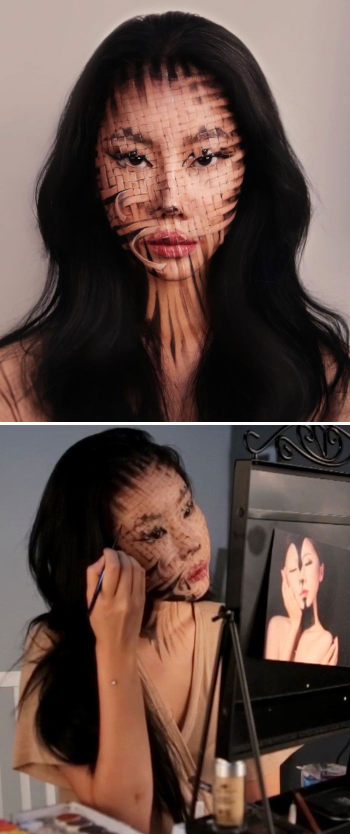 O que este artista faz com o rosto dela mexe seriamente com a sua mente (36 fotos) 22