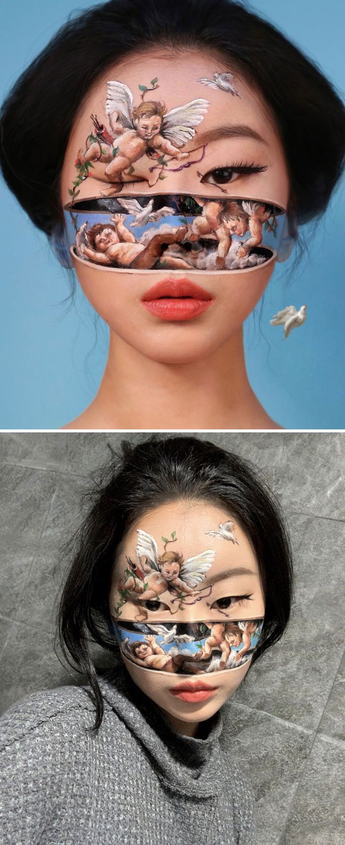 O que este artista faz com o rosto dela mexe seriamente com a sua mente (36 fotos) 27