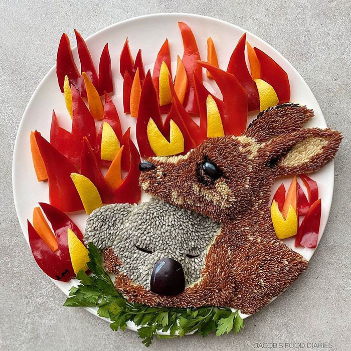 Pessoas de todo o mundo estão compartilhando arte de tributo aos incêndios florestais australianos (30 fotos) 17