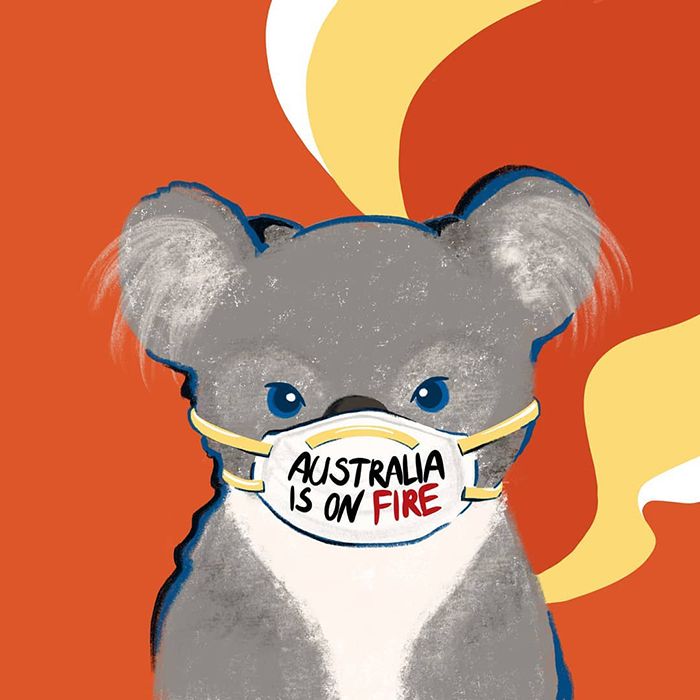 Pessoas de todo o mundo estão compartilhando arte de tributo aos incêndios florestais australianos (30 fotos) 28