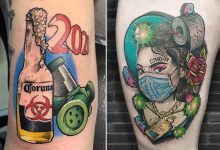 Algumas pessoas estão fazendo tatuagens inspiradas no covid-19 (21 fotos) 36
