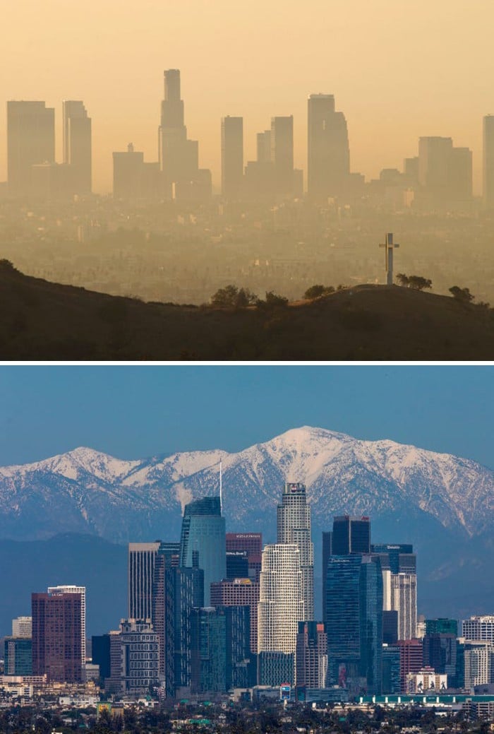 11 comparações antes e depois mostrando o efeito positivo da quarentena na poluição 2