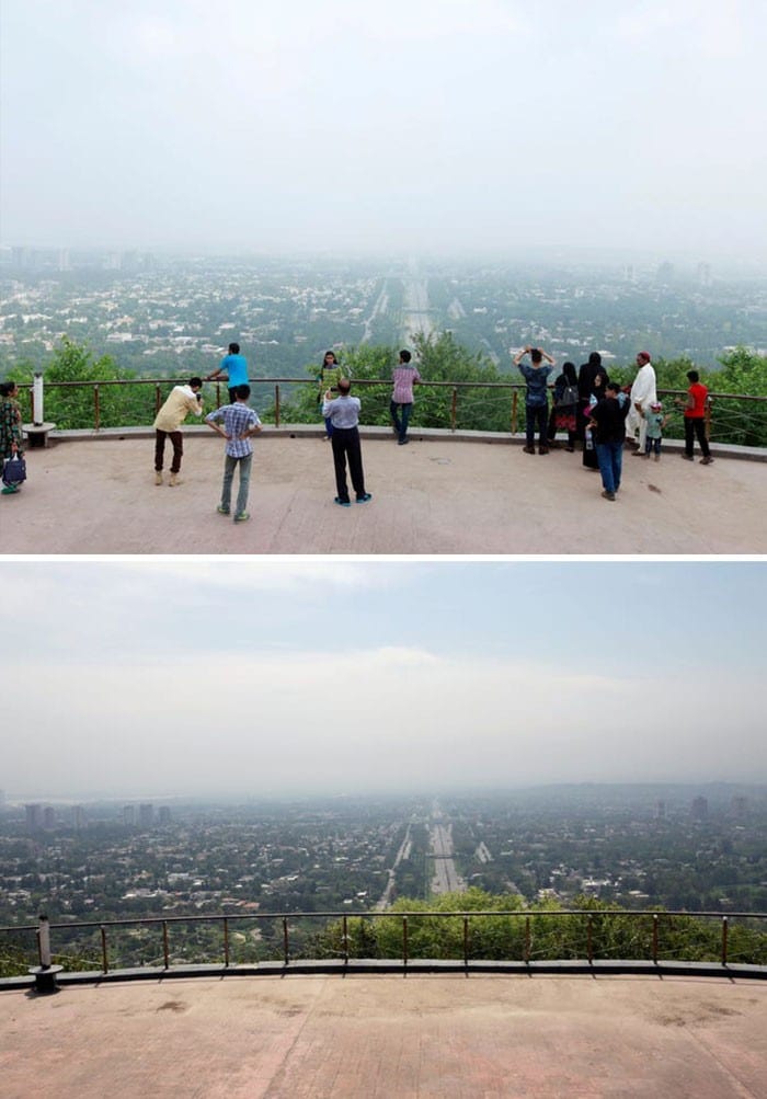 11 comparações antes e depois mostrando o efeito positivo da quarentena na poluição 11