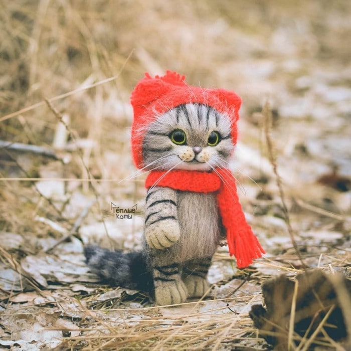 Artista russa cria gatinhos de feltro que parecem ter saído de um conto fada (32 fotos) 6