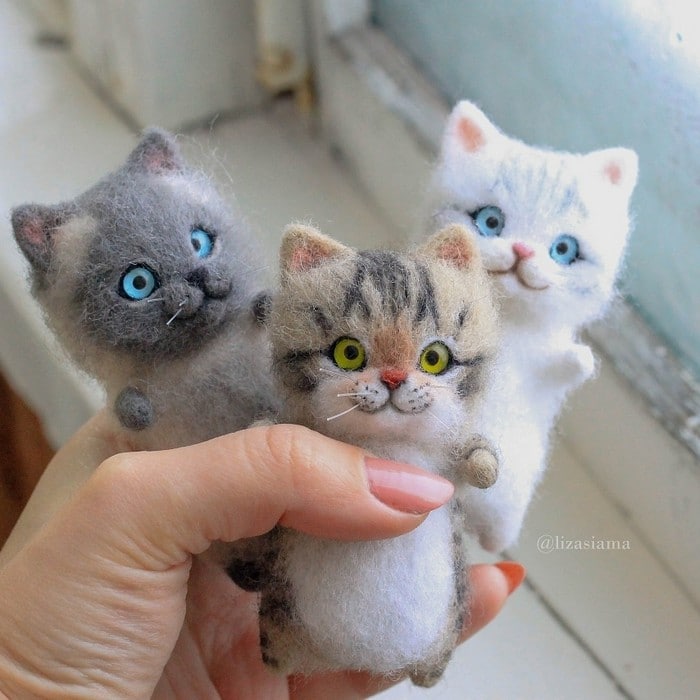 Artista russa cria gatinhos de feltro que parecem ter saído de um conto fada (32 fotos) 8