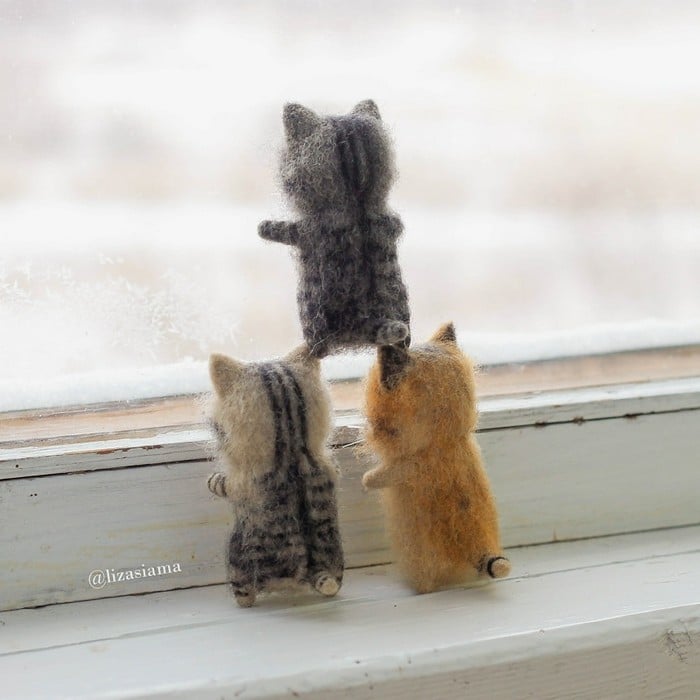 Artista russa cria gatinhos de feltro que parecem ter saído de um conto fada (32 fotos) 9