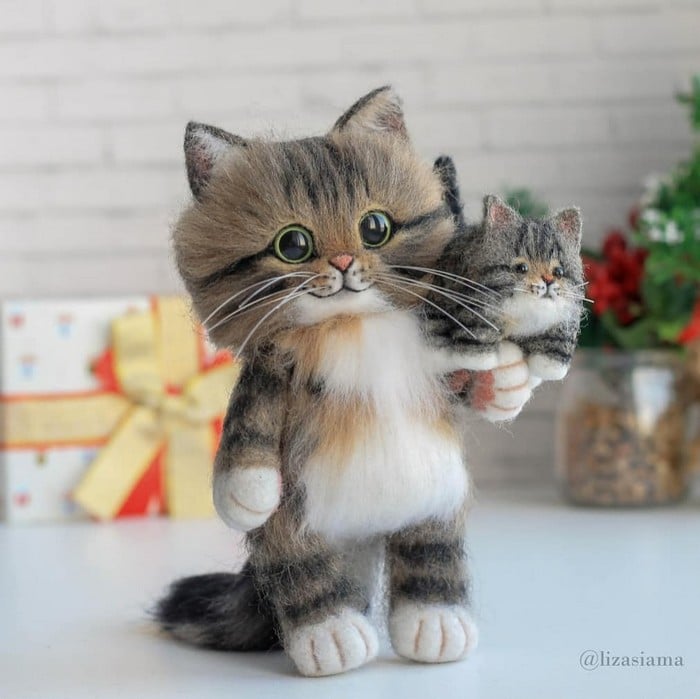 Artista russa cria gatinhos de feltro que parecem ter saído de um conto fada (32 fotos) 12