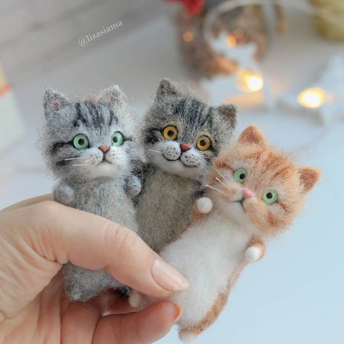 Artista russa cria gatinhos de feltro que parecem ter saído de um conto fada (32 fotos) 16
