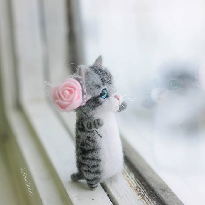 Artista russa cria gatinhos de feltro que parecem ter saído de um conto fada (32 fotos) 18